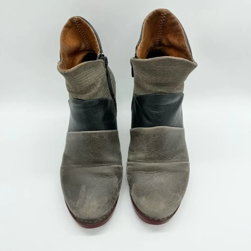 Art Company Womens Harlem 1092 Artsy Mid Heel Ankle Boot Grey/Black Size‎ 38